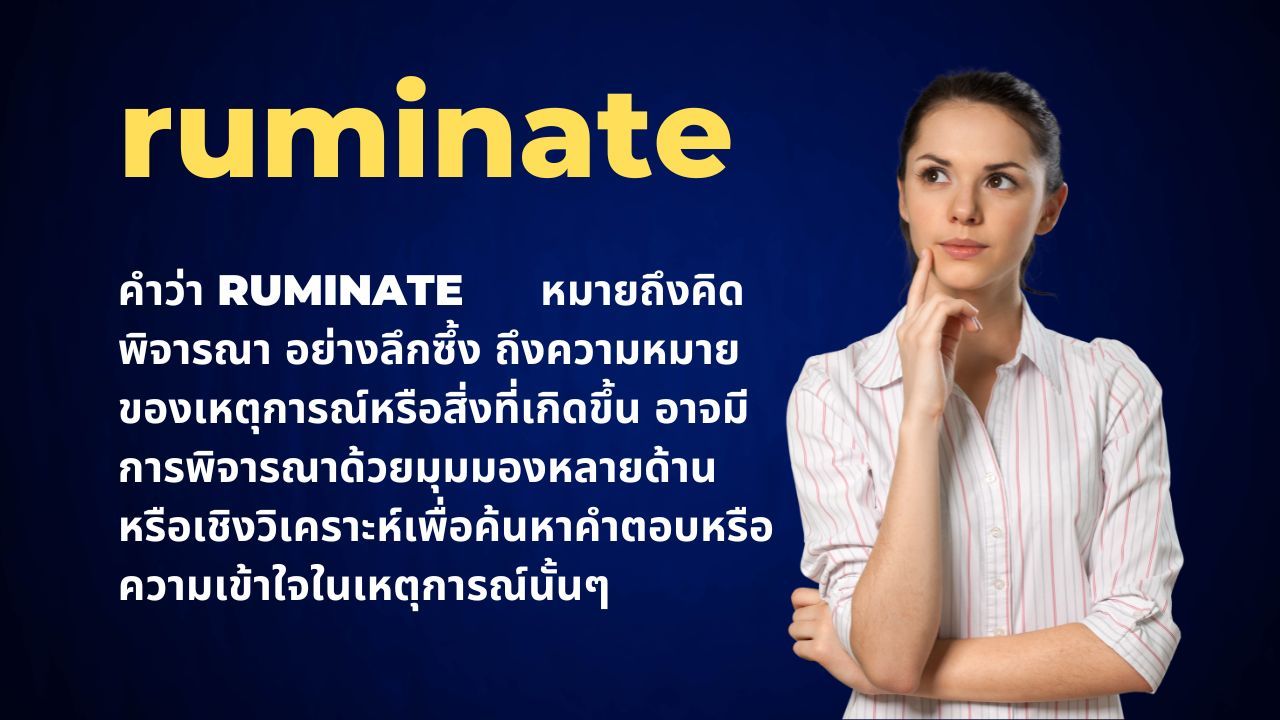 ruminate ( V )